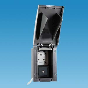 Grau amp aussensteckdose - 13,